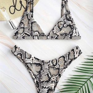 Zaful Snakeskin Bikini